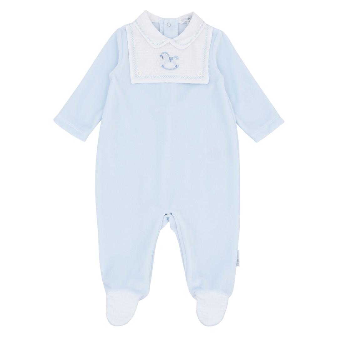 Blues Baby Blue Velour Rocking Horse All In One Carriages