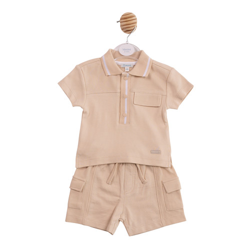 Mintini Beige Polo & Shorts