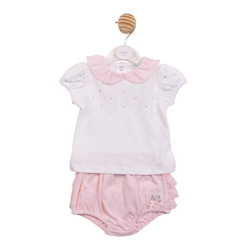 Mintini White & Pink Jam Pant Set