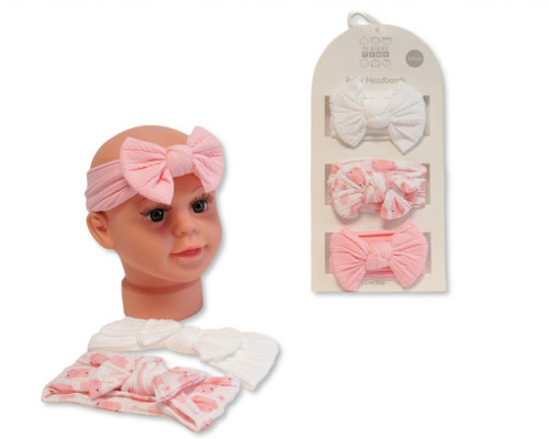 Triple pack Stretch Bow headband set by Nursery Time