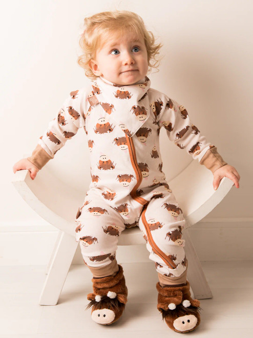 Blade & Rose Neutral Highland Cow Romper Playsuit