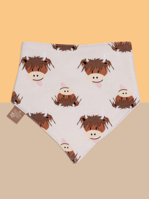 Blade & Rose Neutral Highland Cow Bib (one size)