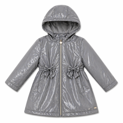 Caramelo Grey Glitter Rain Mac