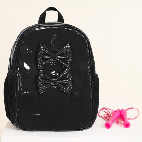Caramelo Black Patent School Bag