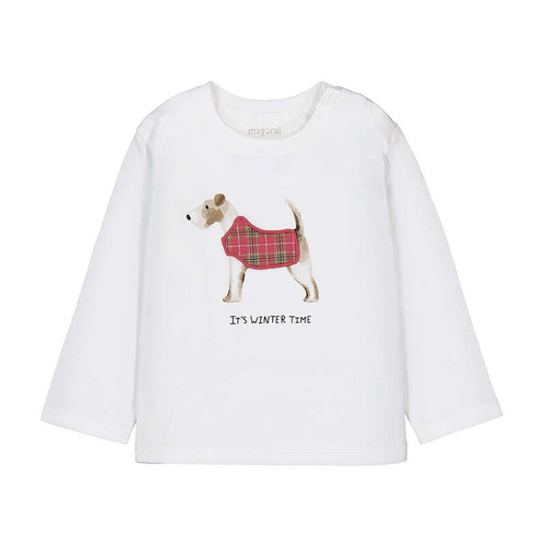 Mayoral Cream Long Sleeve T-Shirt