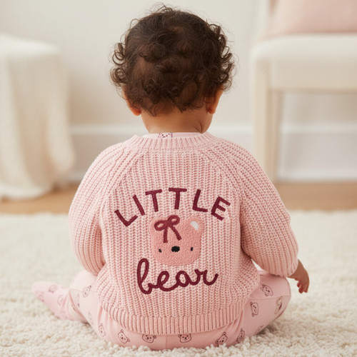 Dusty Pink "Little Bear Cardigan"
