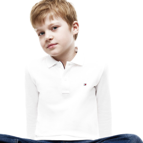 Tommy Hilfiger White Long Sleeve Polo