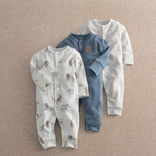 Mamas & Papas Safari Adventures Rompers (Pack of 3)
