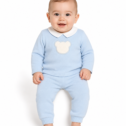 Kleo Kids Knitted Boys Legging Set With Bear