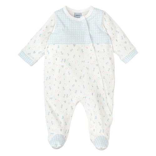 Babidu Sky Blue 100% Cotton Knitted Romper