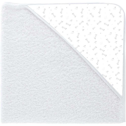 Babidu Grey Giraffe Hooded Towel