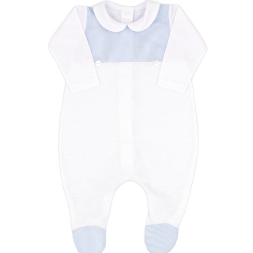 rapife white sleep suit with pale blue details