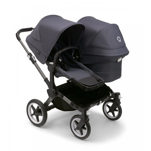 Bugaboo Donkey 5 Duo double pushchair with carrycot, black Fram and black wheels