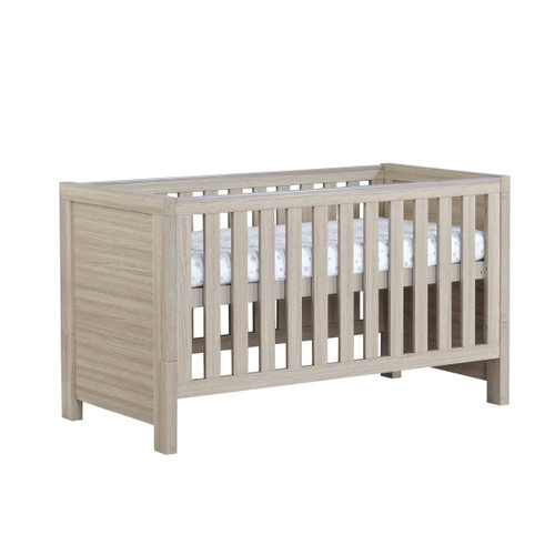 Luno Cot Bed With Drawer - Oak + Free Mattress
