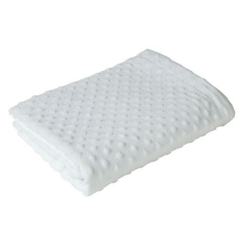 Dimple Pram Blanket White