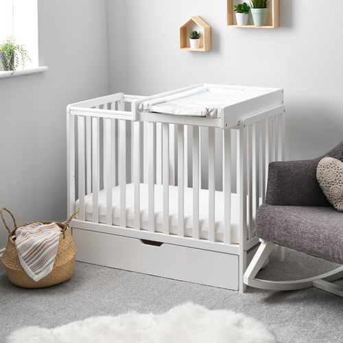 Obaby Bantam Space Saver Cot - White