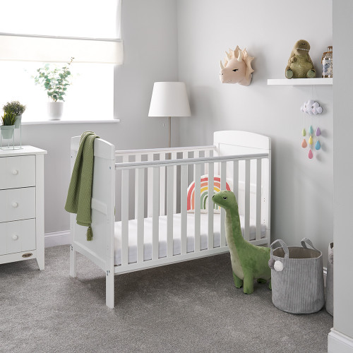 O Baby Grace Mini Cot Bed White