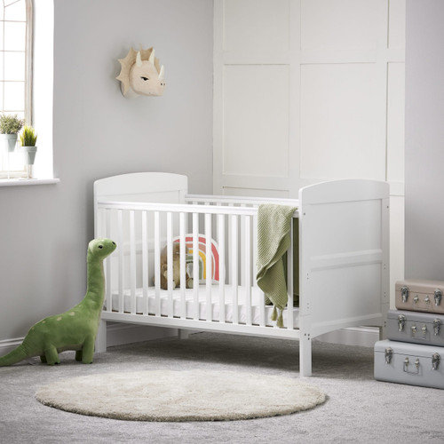 O Baby Grace Cot Bed 3 Piece Room Set - White