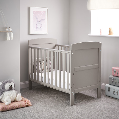 O Baby Grace Cot Bed Warm Grey