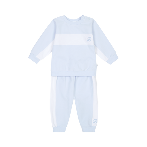 deolinda blue tracksuit with white panel details