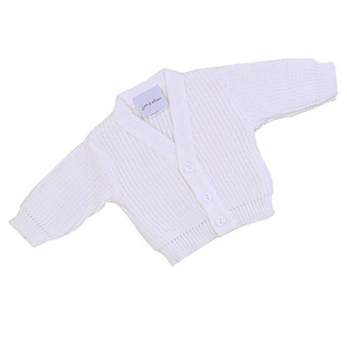 Dandelion Unisex Tiny Baby White Cardigan