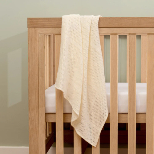 Clair De Lune Cream Organic Cotton Cellular Blanket Clair De Lune Cream Organic Cotton Cellular Blanket