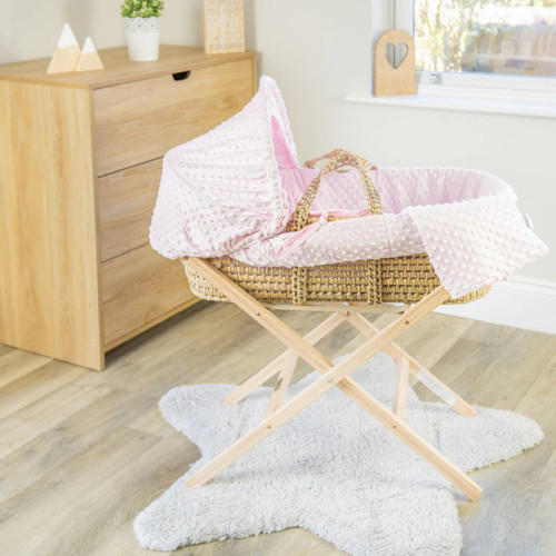 Clair De Lune Dimple Palm Moses Basket (Various Colours)