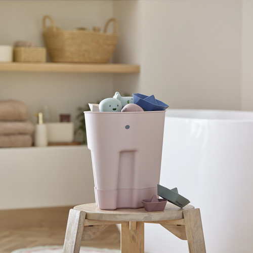 Shnuggle Blush Pink Ellie Bath Toy Caddy and Toys Bundle