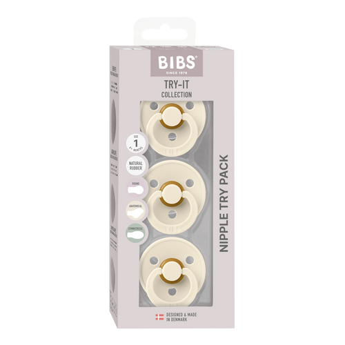 Bibs New Baby Try-It Collection 3 Pack - Ivory