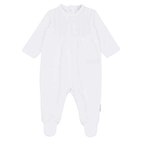 Blues Baby White Velour All In One