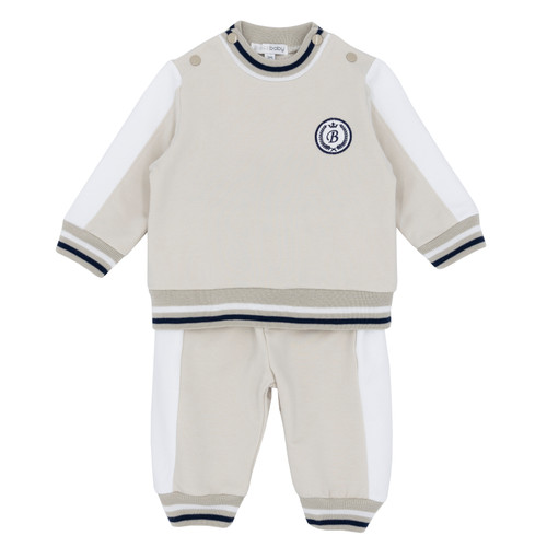 Blues Baby Boys Beige Jog Set