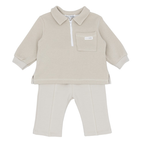 Blues Baby Beige Hooded Jog Set
