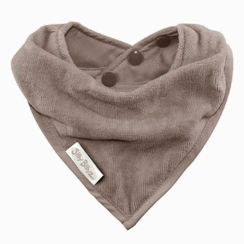 Silly Billyz Taupe Bandana Bib