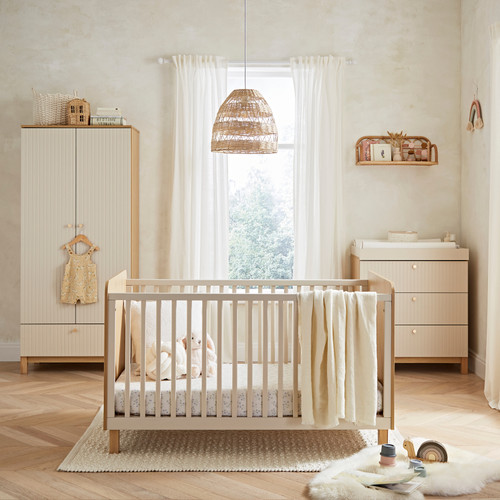 Cuddle Co Remi Nursery Furniture Set - Oak & Cashmere