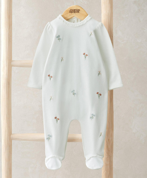 Mamas & Papas Embroidered Flower All in One