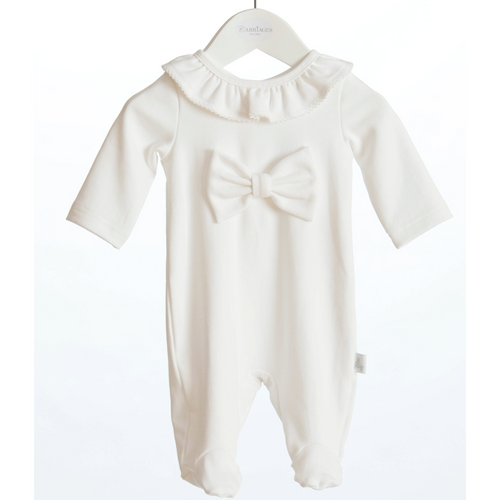 Carriages The Label White Cotton All White Babygrow