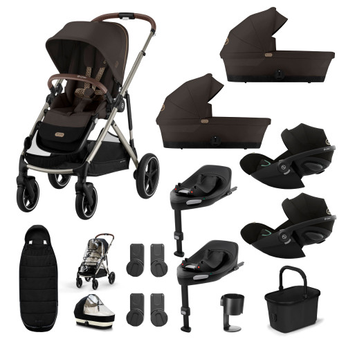 Cybex Gazelle S Twin Bundles - Chocolate Brown