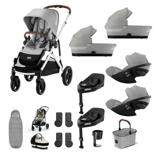 Cybex Gazelle S Twin Bundles - Stone Grey