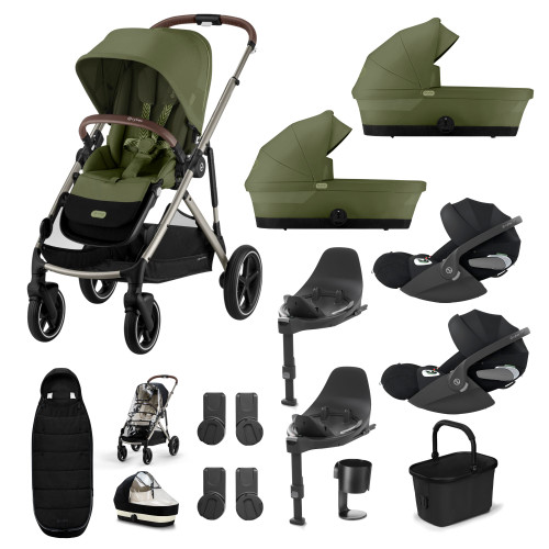 Cybex Gazelle S Twin Bundles - Moss Green