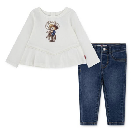 Levis Girls Western Peplum Top & Jeans