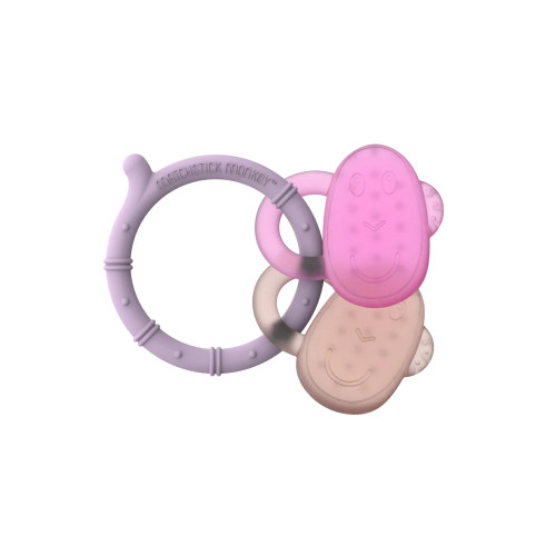 Matchstick Monkey Lilac, Pink & Dusty Pink Cooling Teether