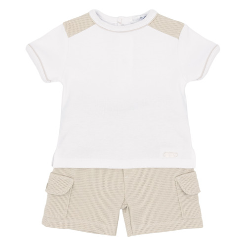 Blues Baby Beige T-Shirt & Short Set