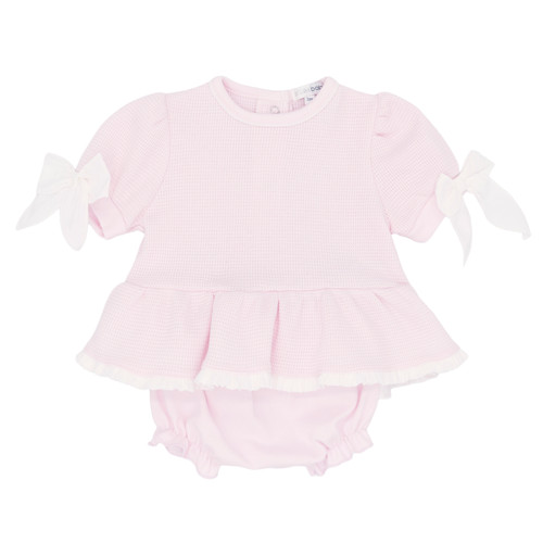 Blues Baby Pink & White Bloomer Set