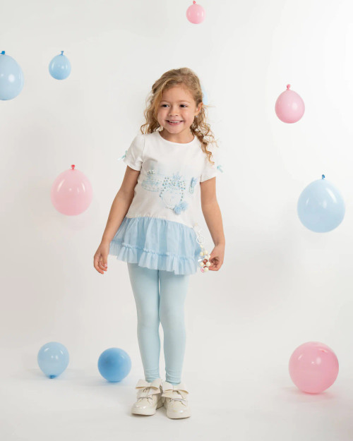 Caramelo Sky Blue Perfume Legging Set