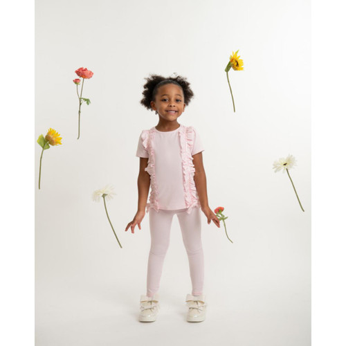 Caramelo Kids Pink Ruffle Legging Set