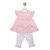 Mintini Pink & White Dress & Legging Set