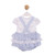 Mintini White & Blue Top & Romper Dungaree Set
