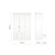 Cuddle Co Clara Triple Wardrobe - White/Ash