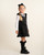 Caramelo Black Zip Pinafore