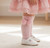 Soft Touch Ribbed Knee Socks with Pom Poms - pink